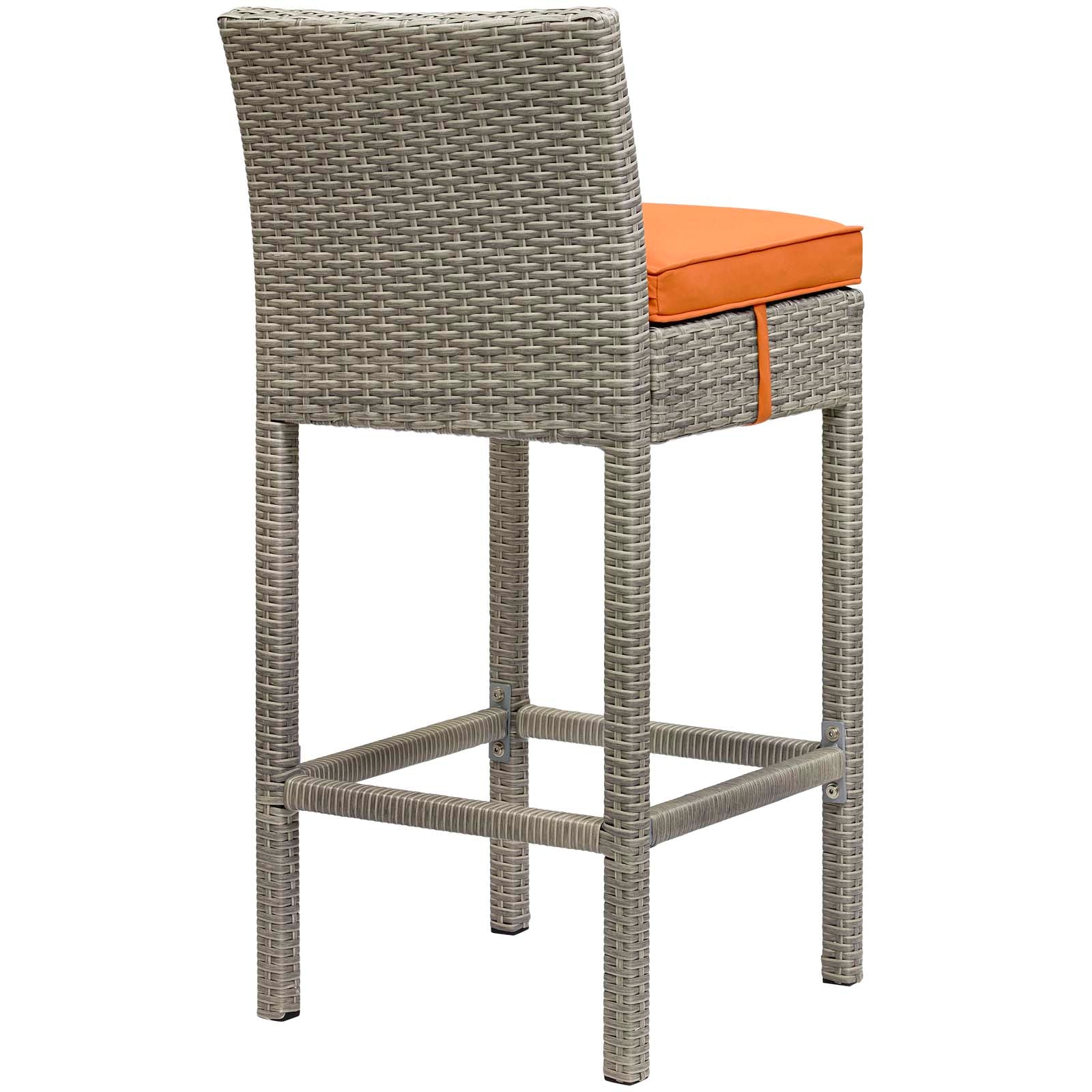 Conduit Outdoor Patio Wicker Rattan Bar Stool Set of 2 by Modway