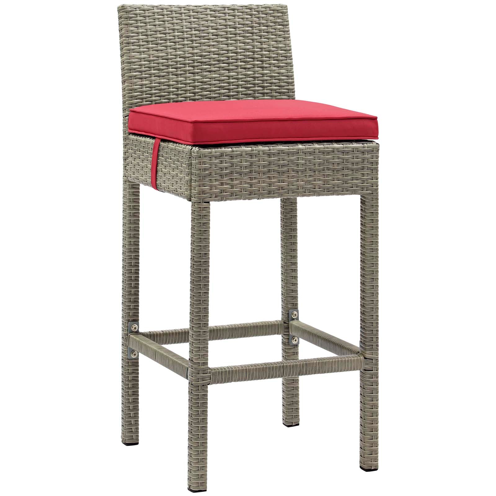 Conduit Outdoor Patio Wicker Rattan Bar Stool Set of 2 by Modway