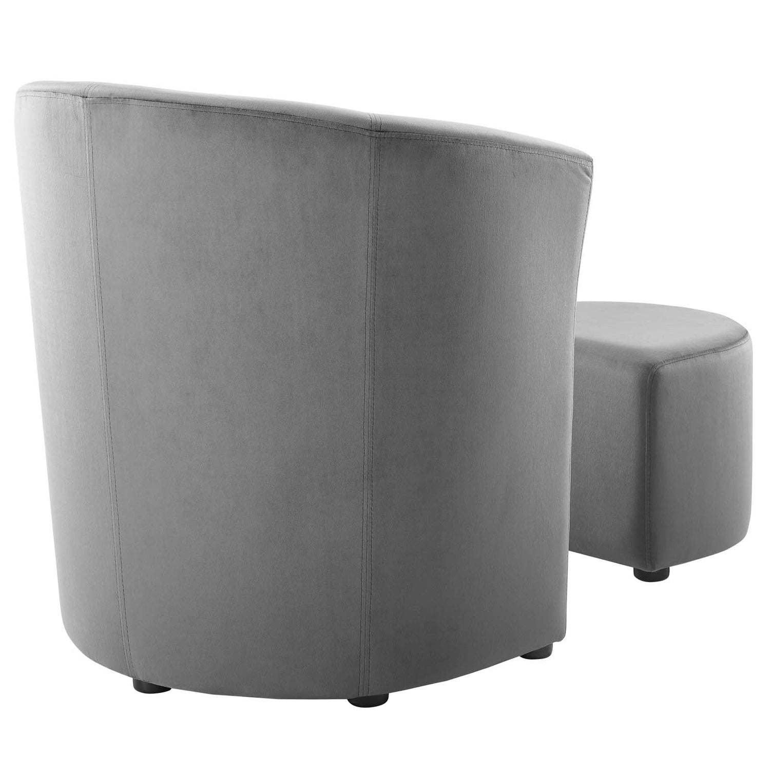 Divulge Performance Velvet Arm Chair and Ottoman Set By HouseBean