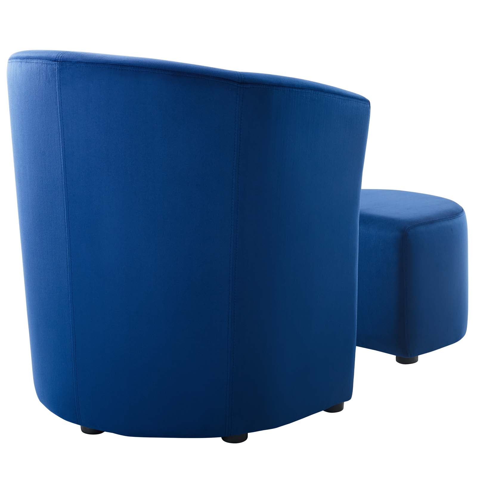 Divulge Performance Velvet Arm Chair and Ottoman Set By HouseBean