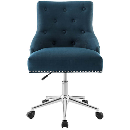 Regent Tufted Button Swivel Upholstered Fabric Office Chair By HouseBean