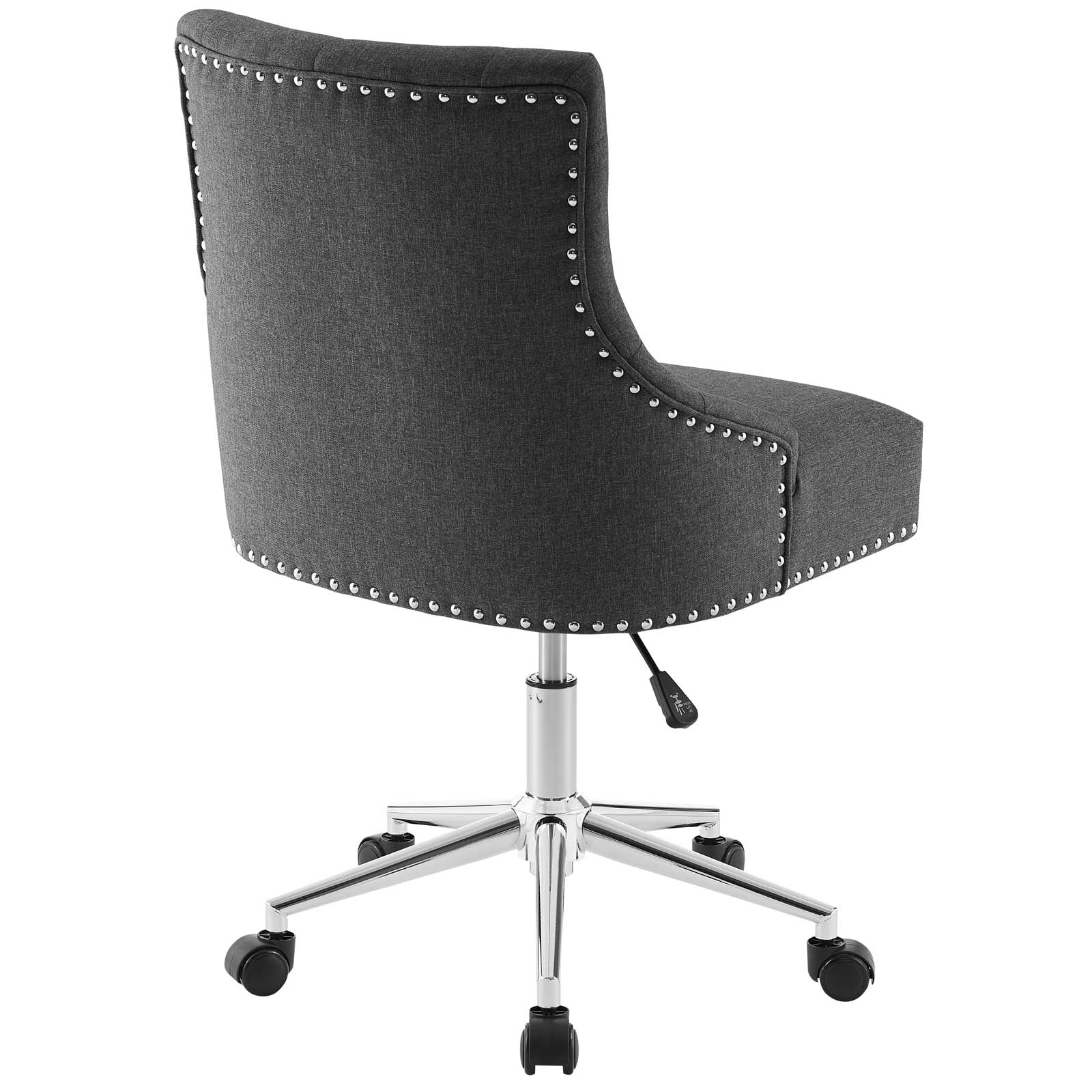 Regent Tufted Button Swivel Upholstered Fabric Office Chair By HouseBean