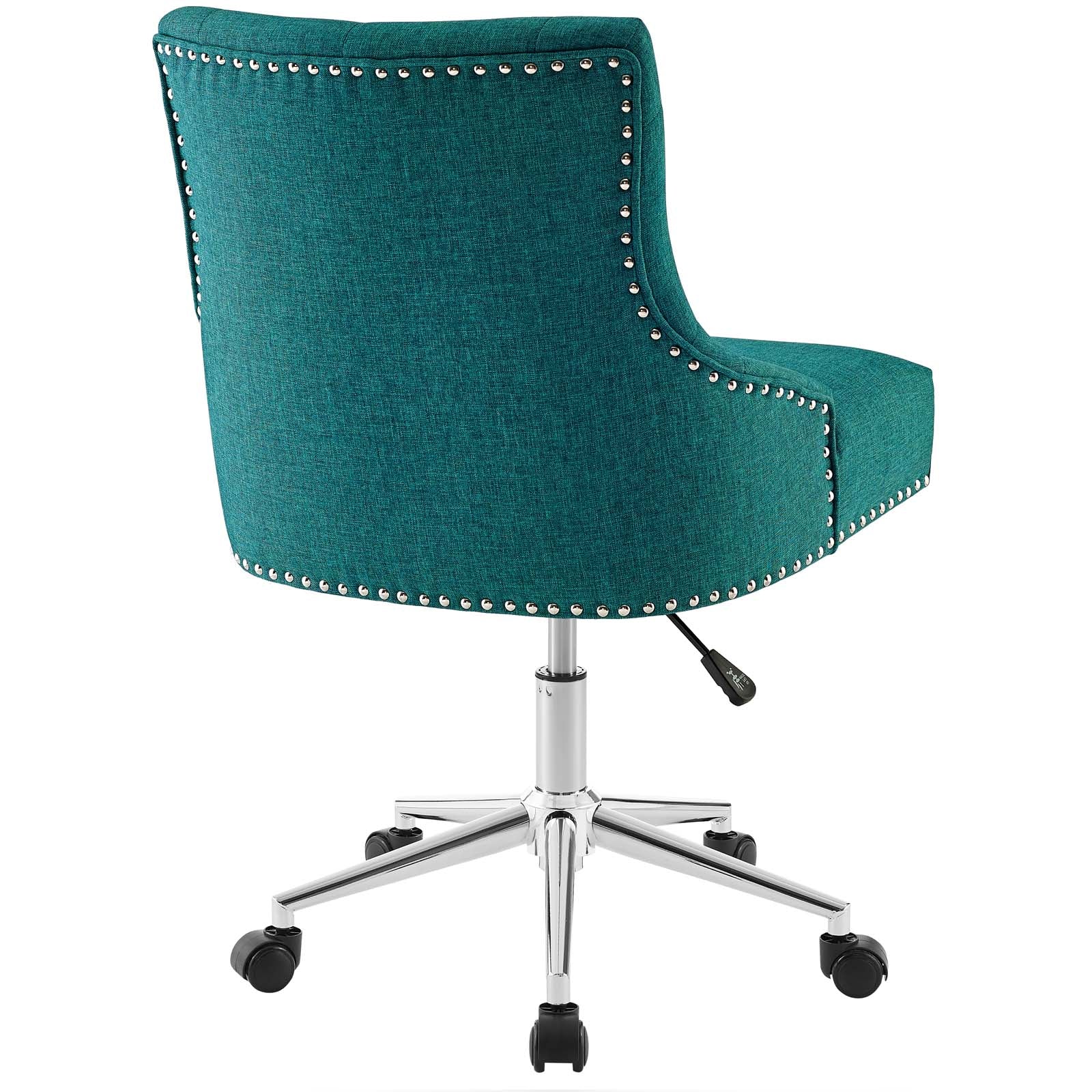 Regent Tufted Button Swivel Upholstered Fabric Office Chair By HouseBean