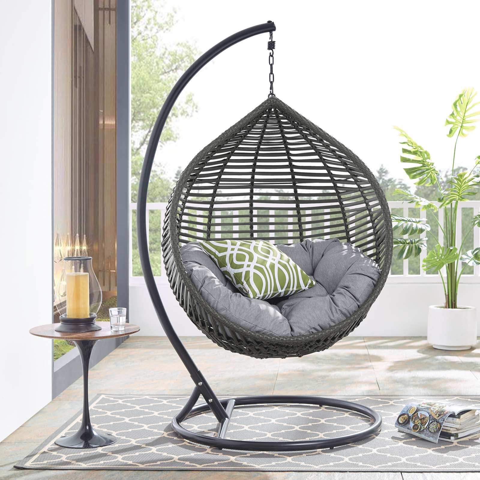 Garner Teardrop Outdoor Patio Swing Chair By HouseBean