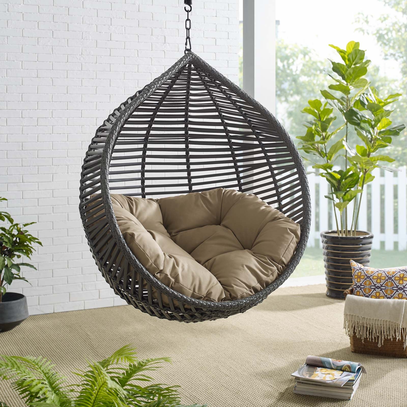 Garner Teardrop Outdoor Patio Swing Chair By HouseBean