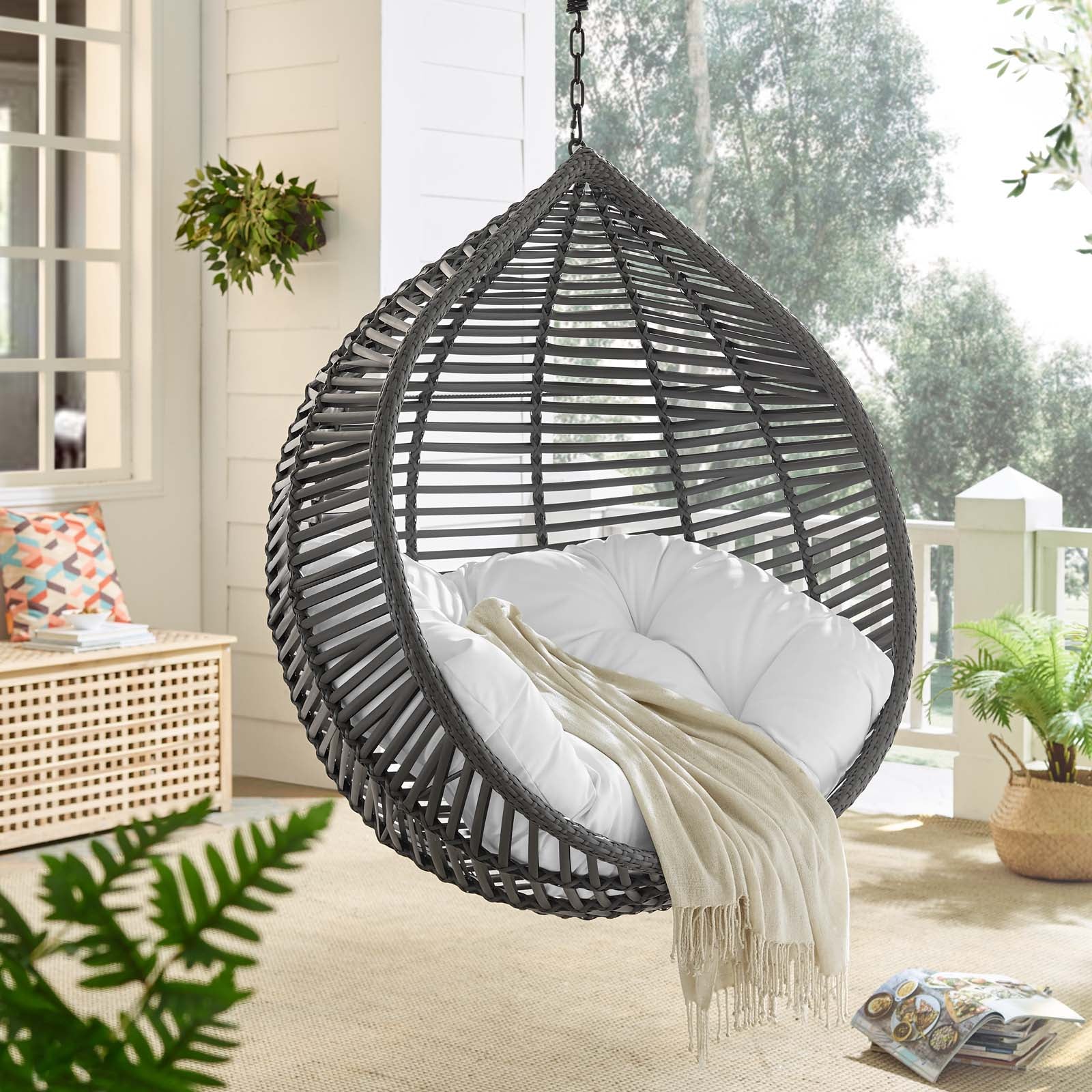 Garner Teardrop Outdoor Patio Swing Chair By HouseBean