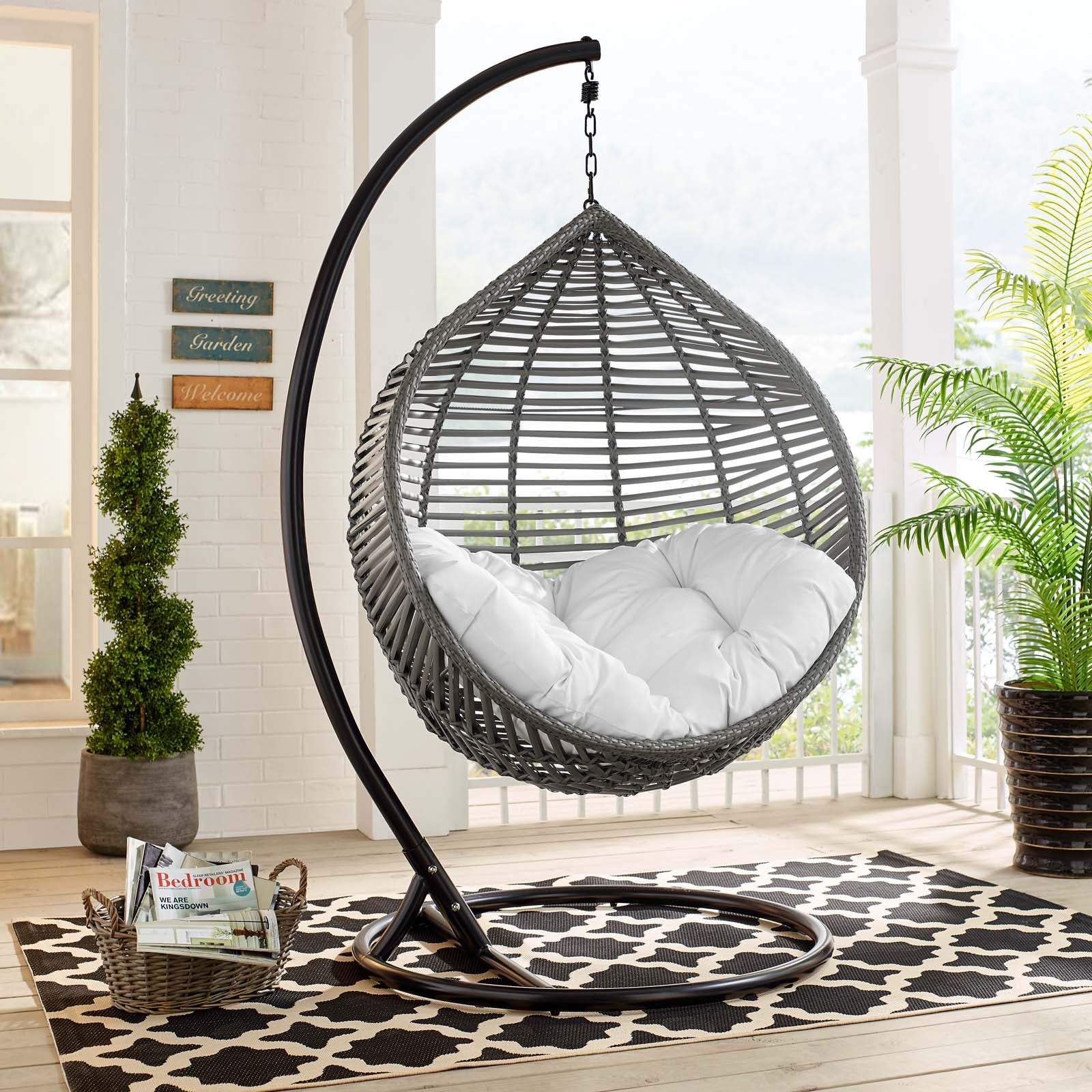 Garner Teardrop Outdoor Patio Swing Chair By HouseBean