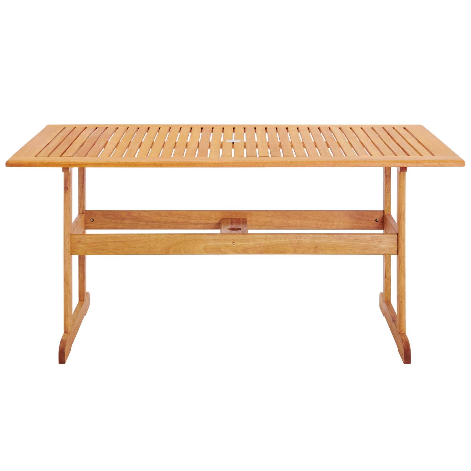 Hatteras 59&quot; Rectangle Outdoor Patio Eucalyptus Wood Dining Table by Modway