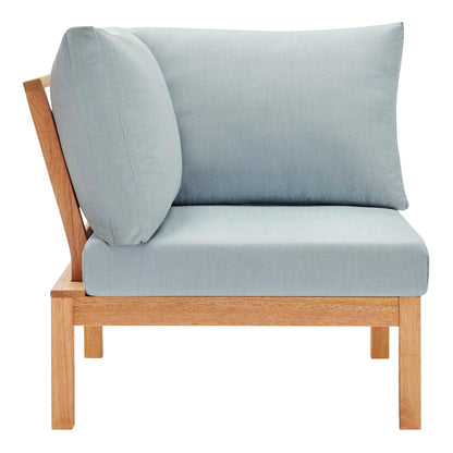 Freeport Karri Wood Sectional Sofa Outdoor Patio Corner Chair by Modway