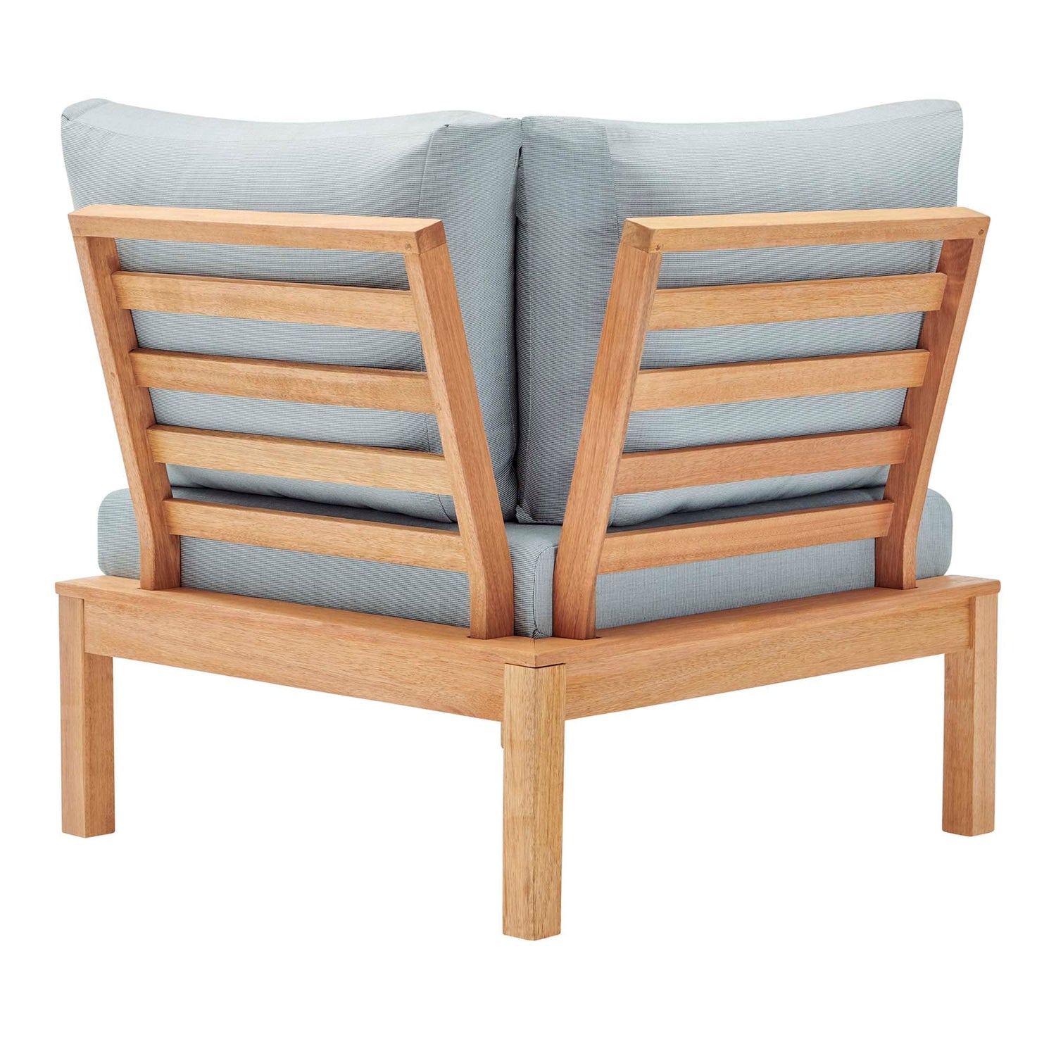 Freeport Karri Wood Sectional Sofa Outdoor Patio Corner Chair by Modway
