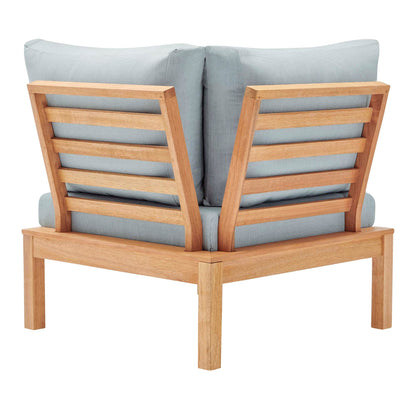 Freeport Karri Wood Sectional Sofa Outdoor Patio Corner Chair by Modway