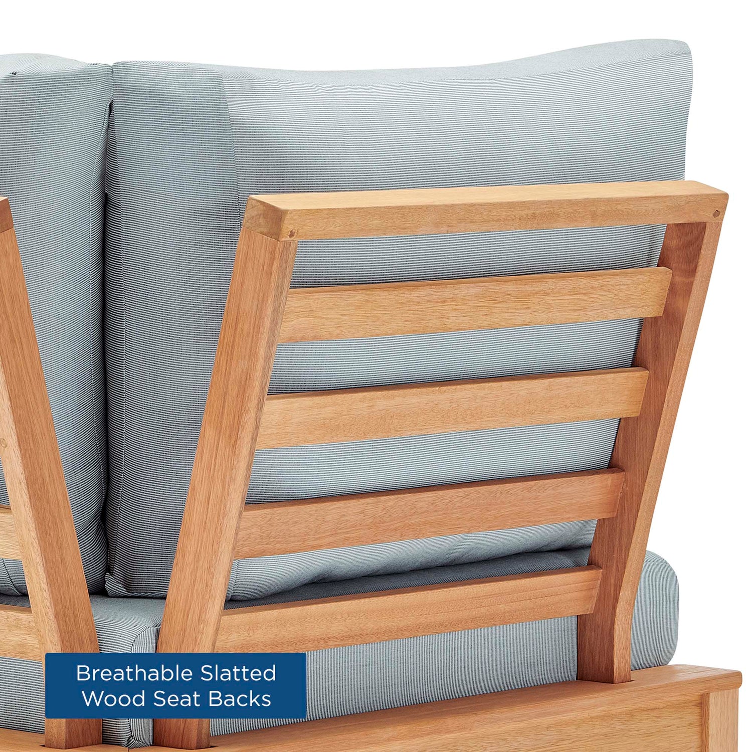 Freeport Karri Wood Sectional Sofa Outdoor Patio Corner Chair by Modway