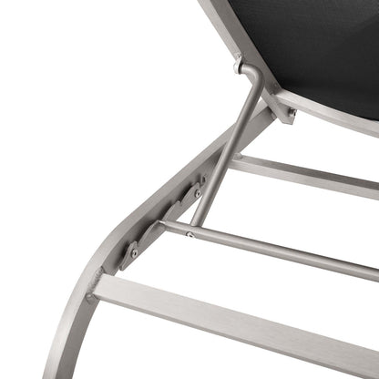 Savannah Mesh Chaise Outdoor Patio Aluminum Lounge Chair by Modway