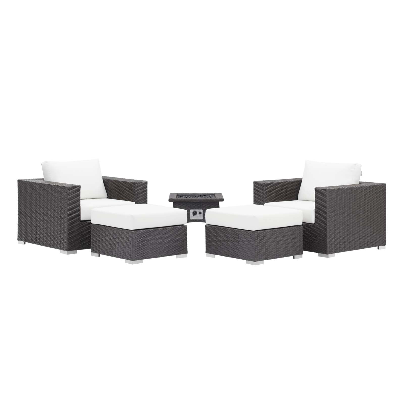 Convene 5 Piece Set Outdoor Patio with Fire Pit By HouseBean