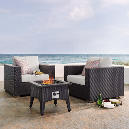 Convene 3 Piece Set Outdoor Patio with Fire Pit By HouseBean