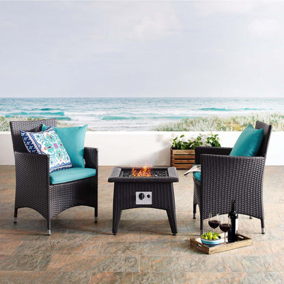 Convene 3 Piece Set Outdoor Patio with Fire Pit by Modway