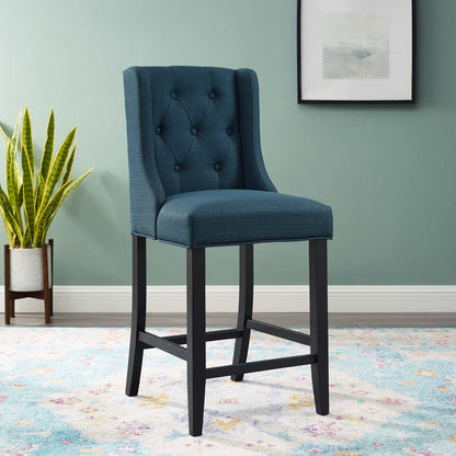 Baronet Tufted Button Upholstered Fabric Counter Stool By HouseBean