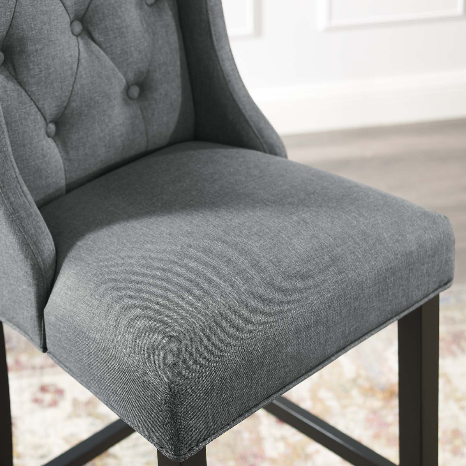 Baronet Tufted Button Upholstered Fabric Bar Stool By HouseBean