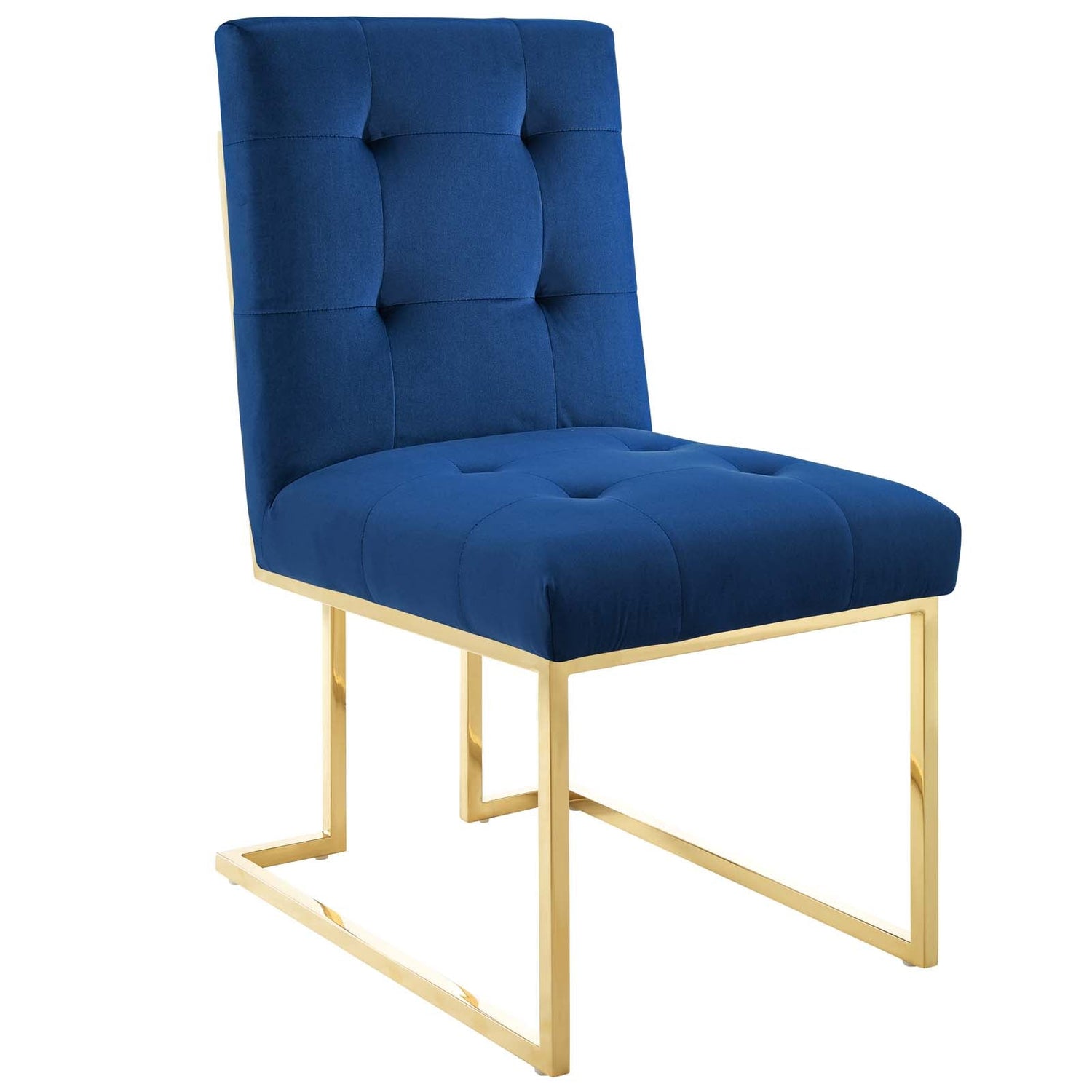 Privy Gold Stainless Steel Performance Velvet Dining Chair By HouseBean