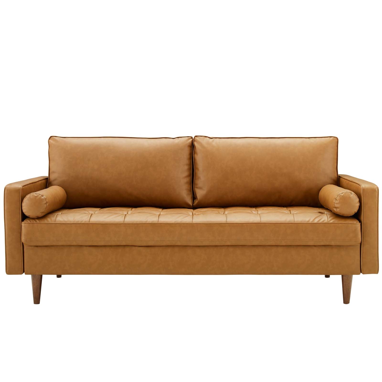 Valour Upholstered Faux Leather Sofa By HouseBean