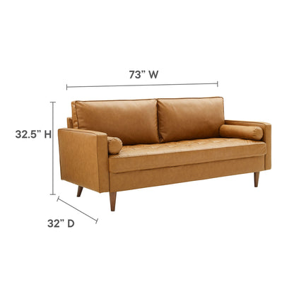 Valour Upholstered Faux Leather Sofa by Modway
