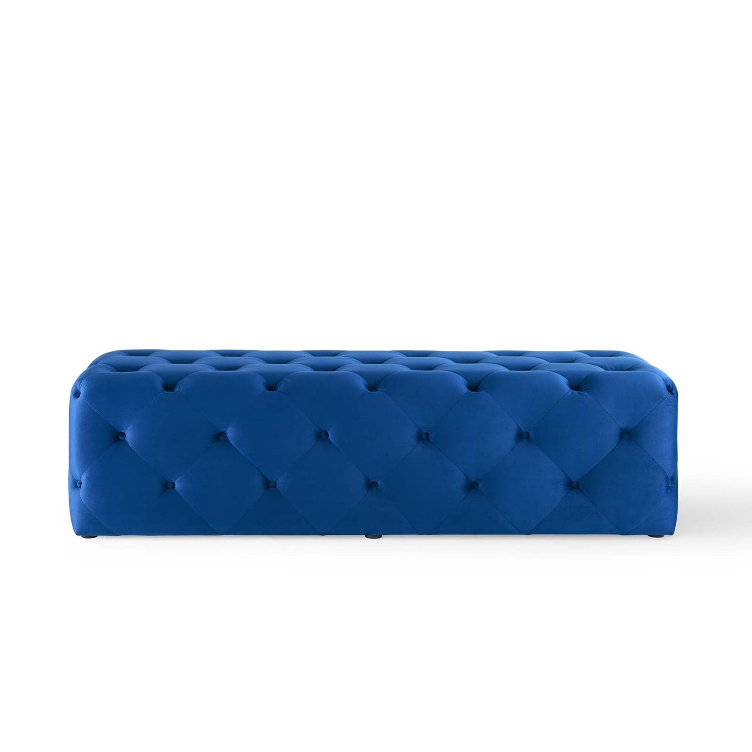 Amour 60&quot; Tufted Button Entryway Performance Velvet Bench By HouseBean