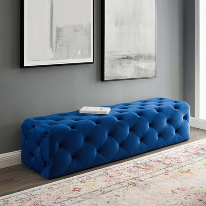 Amour 72&quot; Tufted Button Entryway Performance Velvet Bench By HouseBean