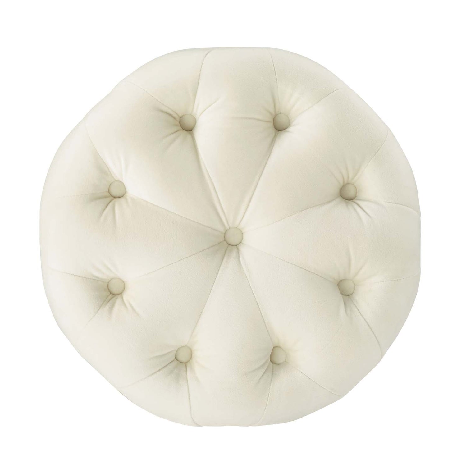 Amour Tufted Button Round Performance Velvet Ottoman By HouseBean