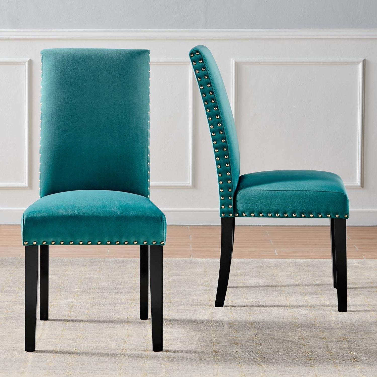 Parcel Performance Velvet Dining Side Chairs - Set of 2 by Modway