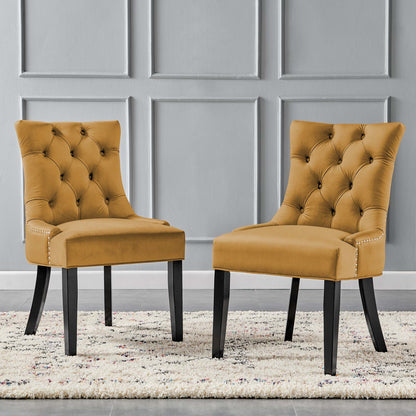Regent Tufted Performance Velvet Dining Side Chairs - Set of 2 by Modway