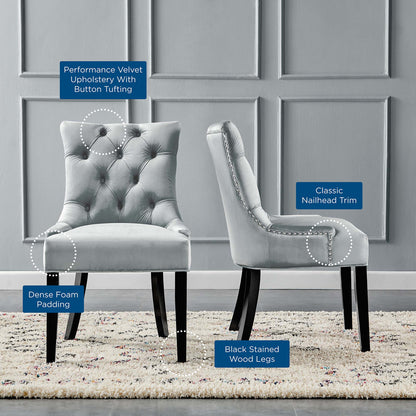 Regent Tufted Performance Velvet Dining Side Chairs - Set of 2 by Modway