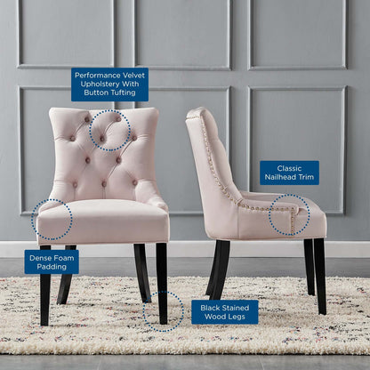 Regent Tufted Performance Velvet Dining Side Chairs - Set of 2 by Modway