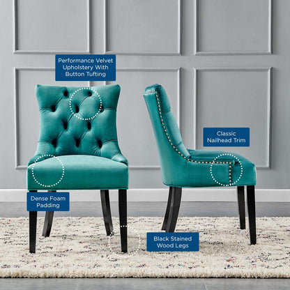 Regent Tufted Performance Velvet Dining Side Chairs - Set of 2 by Modway