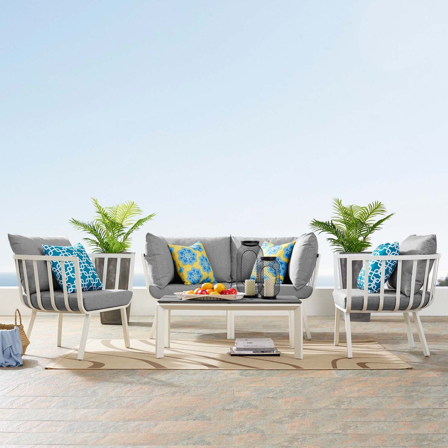 Riverside 5 Piece Outdoor Patio Aluminum Set By HouseBean