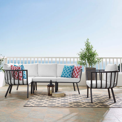 Riverside 5 Piece Outdoor Patio Aluminum Set by Modway