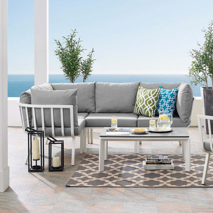 Riverside 5 Piece Outdoor Patio Aluminum Set by Modway