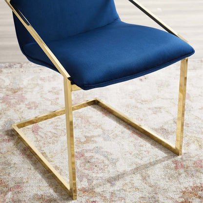 Pitch Performance Velvet Dining Armchair By HouseBean