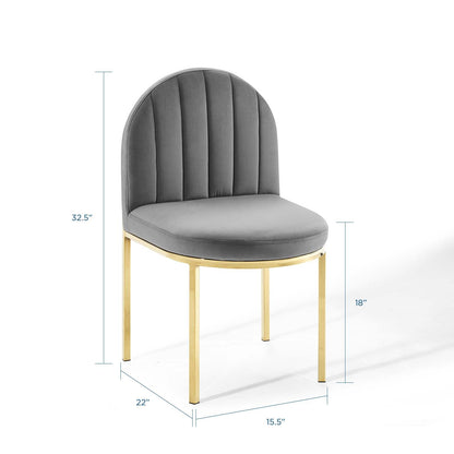 Isla Channel Tufted Performance Velvet Dining Side Chair by Modway