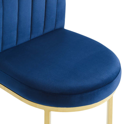 Isla Channel Tufted Performance Velvet Dining Side Chair by Modway