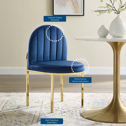 Isla Channel Tufted Performance Velvet Dining Side Chair by Modway