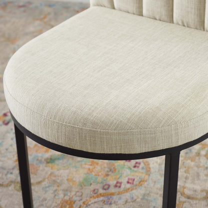 Isla Channel Tufted Upholstered Fabric Dining Side Chair By HouseBean