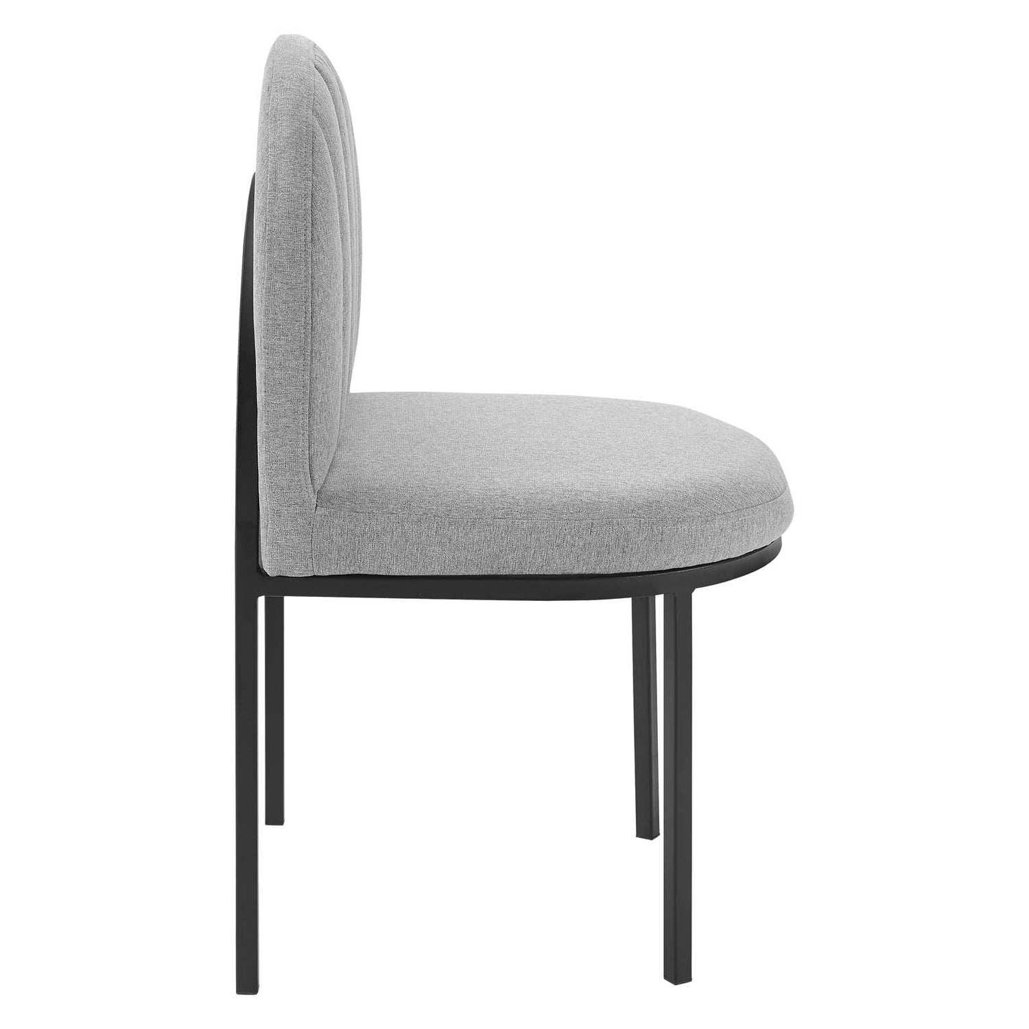 Isla Channel Tufted Upholstered Fabric Dining Side Chair By HouseBean