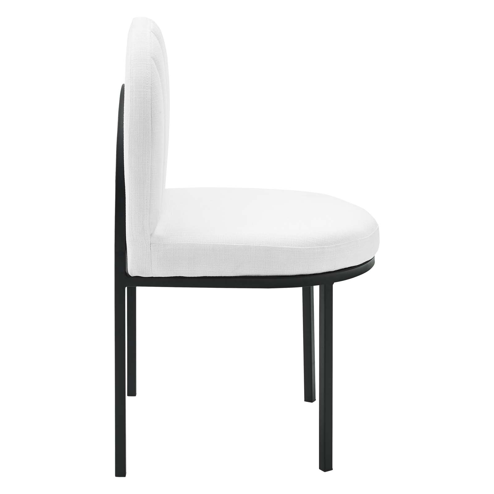 Isla Channel Tufted Upholstered Fabric Dining Side Chair By HouseBean