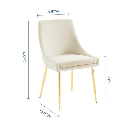 Viscount Performance Velvet Dining Chairs - Set of 2 by Modway