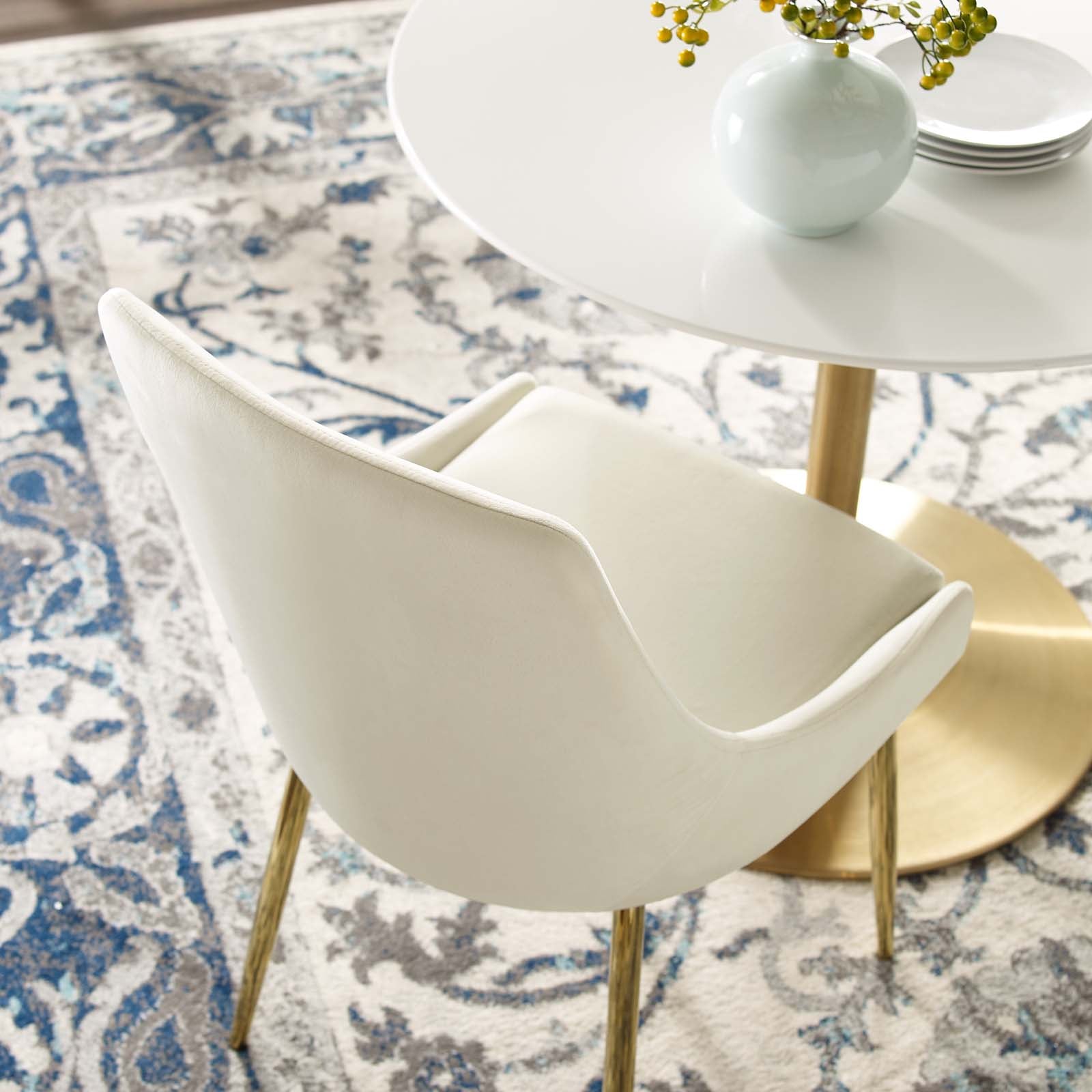 Viscount Performance Velvet Dining Chairs - Set of 2 by Modway
