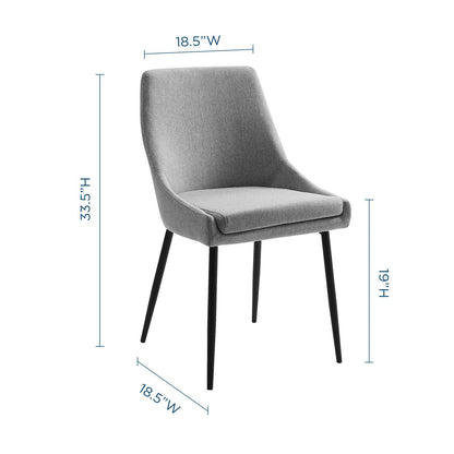 Viscount Upholstered Fabric Dining Chairs Set of 2 by Modway