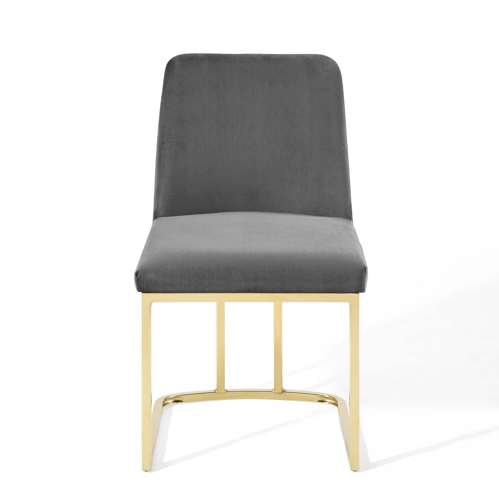 Amplify Sled Base Performance Velvet Dining Side Chair By HouseBean