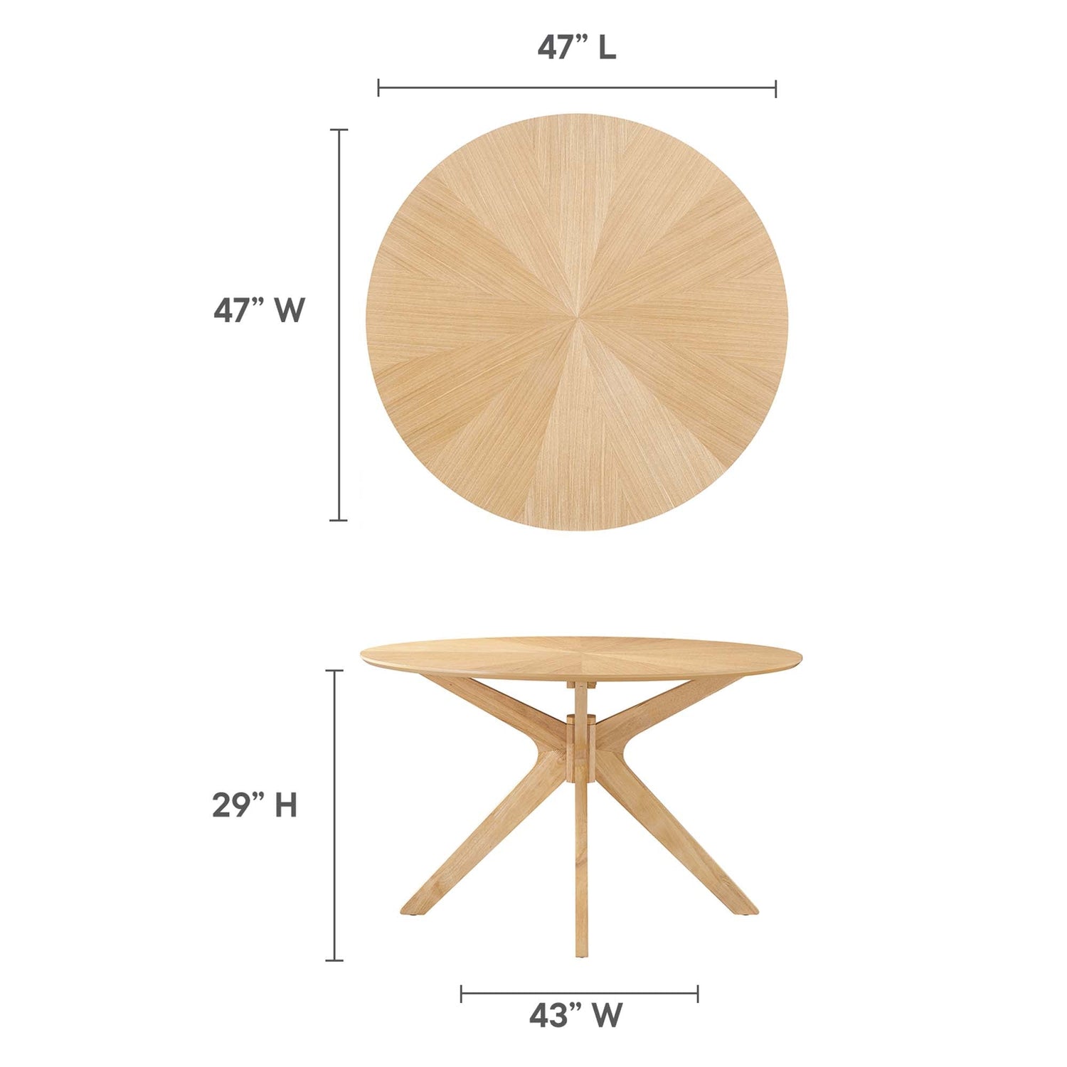 Crossroads Wood Dining Table by Modway