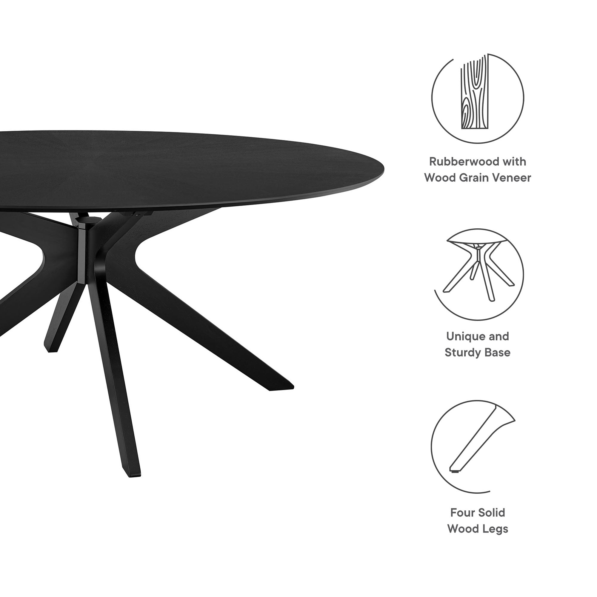 Crossroads Wood Dining Table by Modway