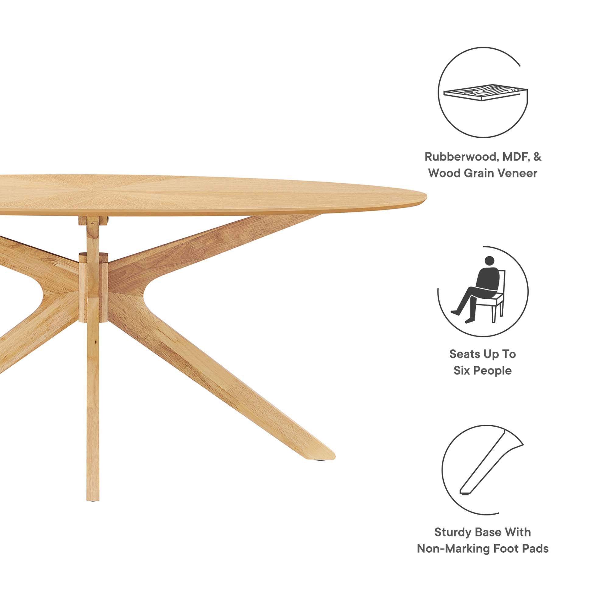 Crossroads Wood Dining Table By HouseBean